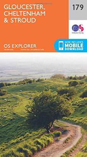 Ordnance Survey map cover featuring a serene green hillside landscape with a winding path.
