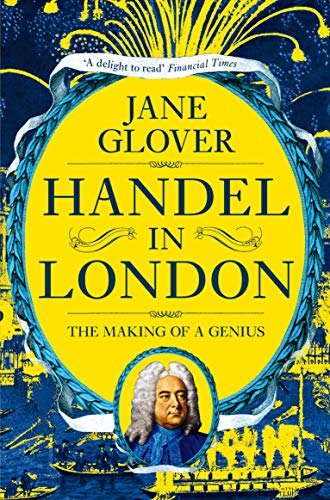 Book cover: "Handel in London" with portrait of composer George Handel.