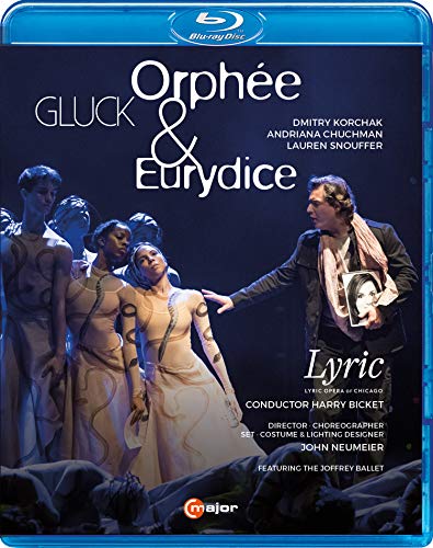 "Blue-ray case cover featuring a man and four ballet dancers in a dark scene."