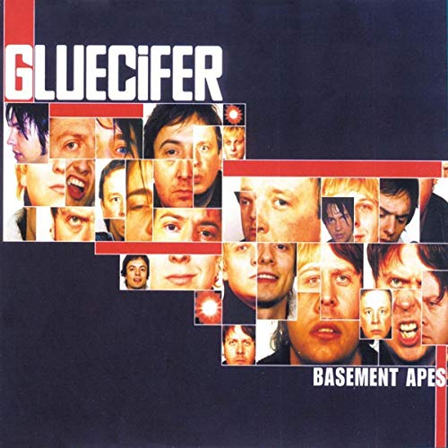 Album cover for Gluecifer’s “Basement Apes” featuring a collage of faces.