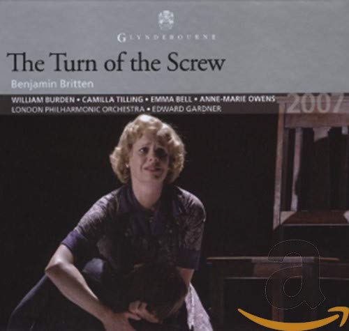 CD cover for Britten’s “The Turn of the Screw” featuring a woman’s portrait.