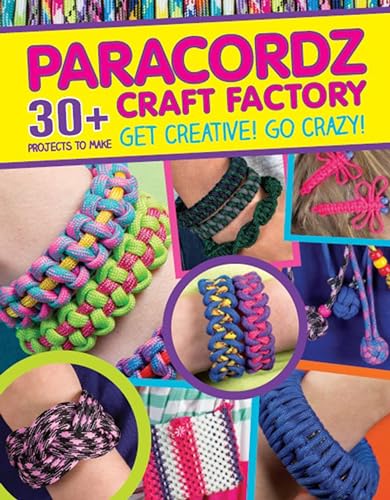 Book cover displaying colorful paracord bracelets and craft projects.