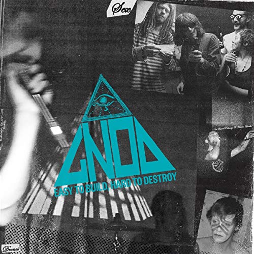 CD cover featuring a collage of people and a teal triangle with an eye.