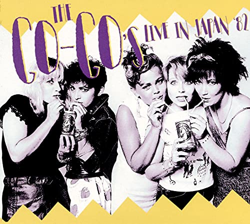 CD cover for The Go-Go's "Live in Japan '82" featuring band members.