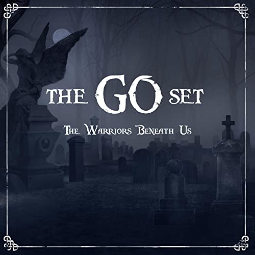 Album cover for “Go Setthe - The Warriors Beneath Us” with a graveyard scene.