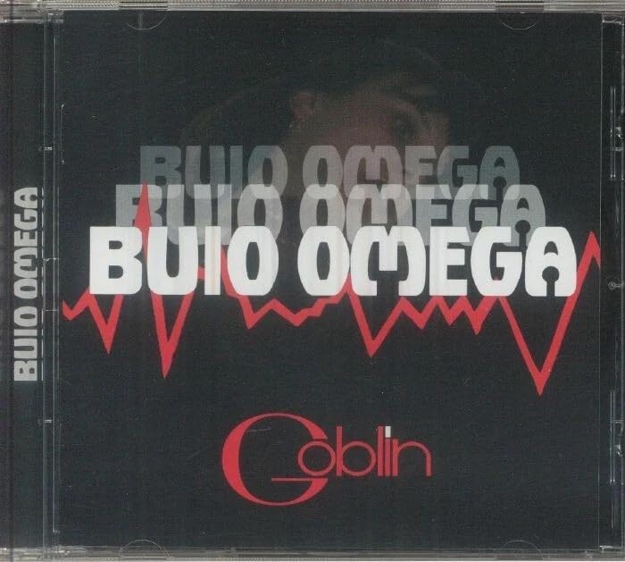CD case for Goblin’s “Buio Omega (expanded)” with red text and logo.