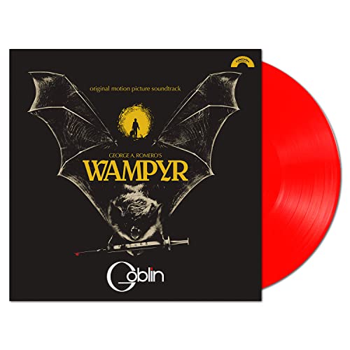 Vinyl record cover for Wampyr with a bat illustration and a solid red disc.