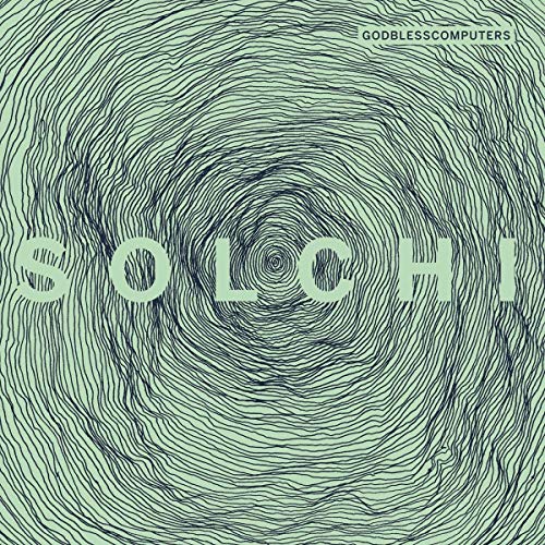 Vinyl record cover with swirling lines and the text "SOLCHI" and "GODBLESSCOMPUTERS".