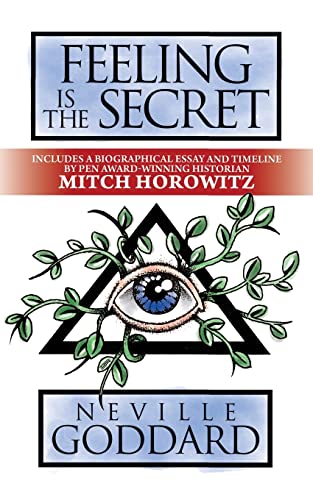 Book cover titled Feeling is the Secret featuring an eye inside a triangle with vines.
