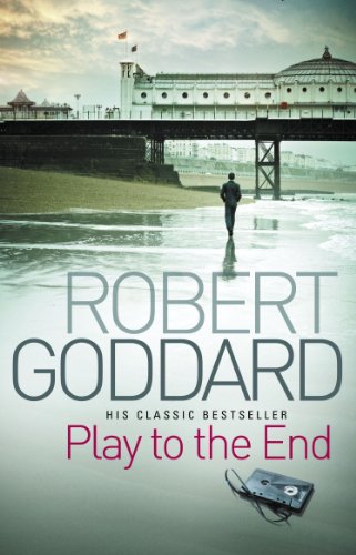 Book cover: man running on beach, pier in background, cassette tape.