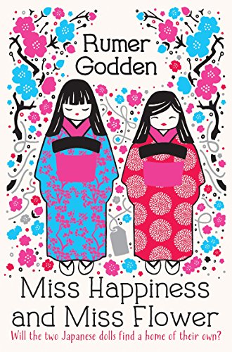 Book cover featuring two Japanese dolls amidst pink and blue floral branches.