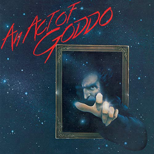 Album cover: red text on dark blue, framed portrait of a man pointing.