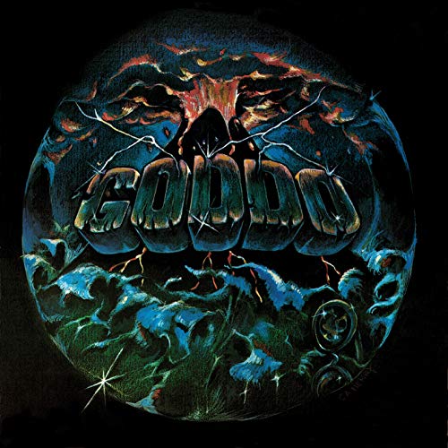 CD cover art: dark, stormy sky with the band name "Goddo" in large letters.