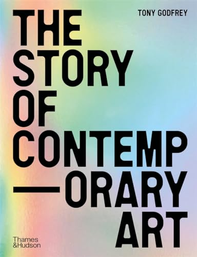 Book cover: "The Story of Contemporary Art" with colorful, blurred background.