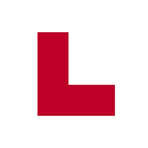 A large, bold red letter L centered on a white background.
