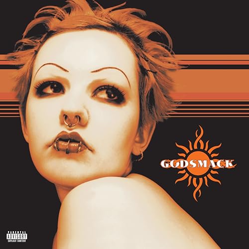 Godsmack album cover featuring a woman’s face with orange and red accents.