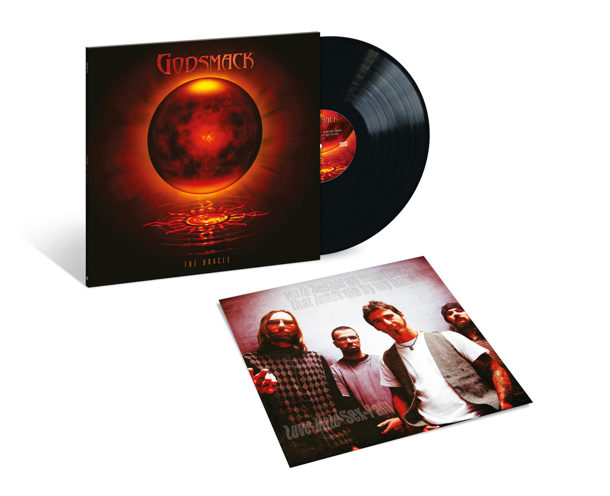 Godsmack's "The Oracle" vinyl record with album art and band insert.