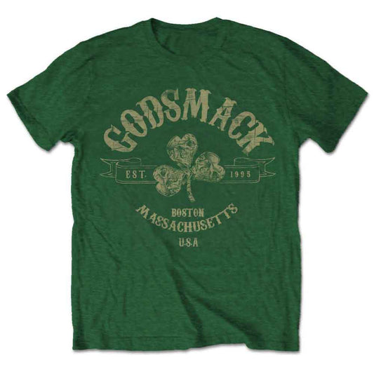 Black Godsmack t-shirt with Celtic knot design, size small.