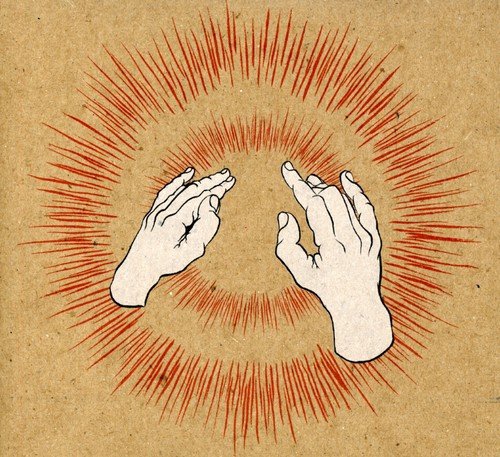 CD cover with hands reaching up amidst radiating red lines.