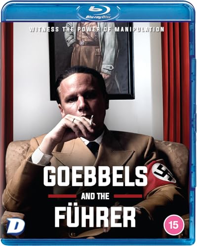 Blu-ray cover featuring Joseph Goebbels smoking, with portrait of Hitler in background.