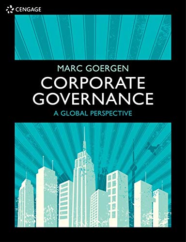 Book cover for Corporate Governance: A Global Perspective by Marc Goergen featuring city skyline.