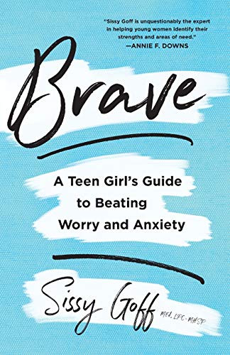 Book cover with blue background and white, handwritten-style title “Brave.”
