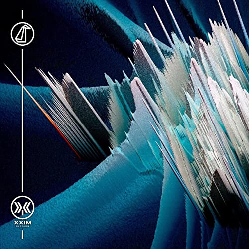 Album cover for Gogo Penguin’s “Between Two Waves” with abstract blue artwork.