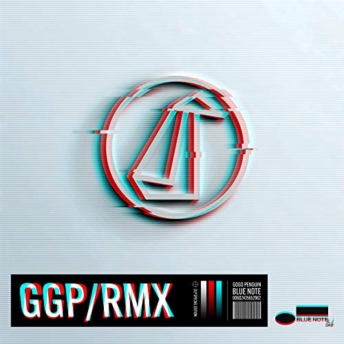 "Album cover with 'GGP/RMX' text, 3D logo, and barcode on a grey background."