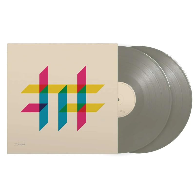 GoGo Penguin's "Man Made Object" double vinyl record with abstract cover art.