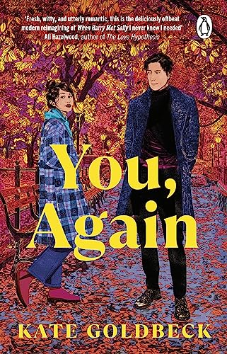 Book cover with illustrated couple walking in an autumn park.