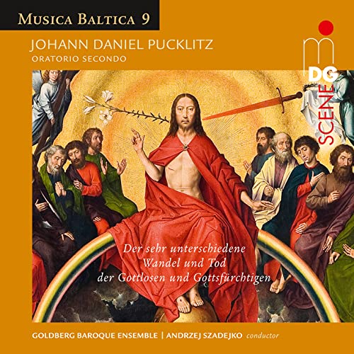 CD cover: Baroque painting of Christ with disciples, orange and gold tones.