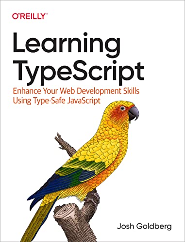 Book cover: "Learning TypeScript" with a colorful parrot illustration.