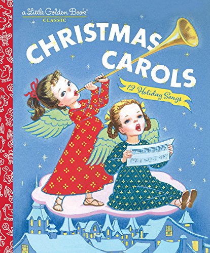 Vintage book cover depicting two angelic girls with music and a town.