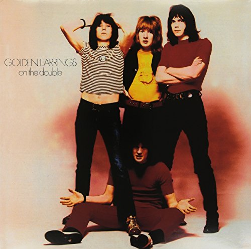 Golden Earrings band members posing for album cover, "On The Double".