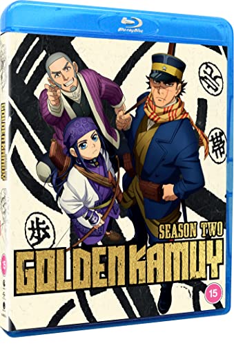 Golden Kamuy Season 2 Blu-ray cover with three anime characters.
