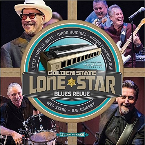 CD cover featuring four blues musicians and a central harmonica image.