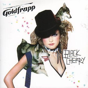 CD cover for Goldfrapp’s “Black Cherry” featuring a woman and wolves.