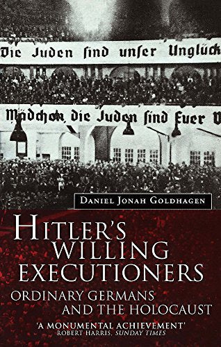 Book cover: "Hitler's Willing Executioners" with historical imagery and red text.