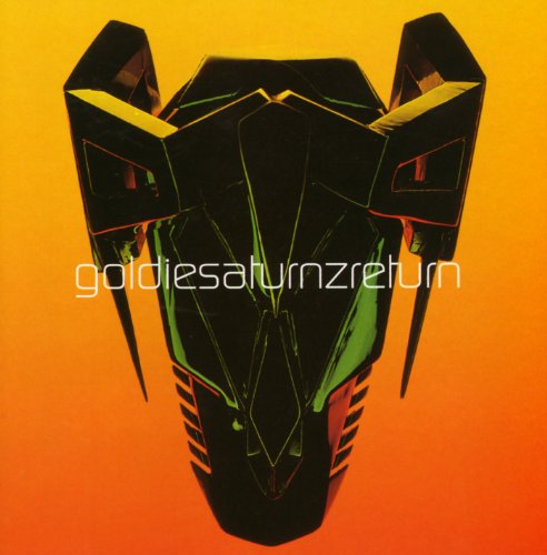 CD cover for Goldie’s “Saturnz Return” with abstract black and green design.