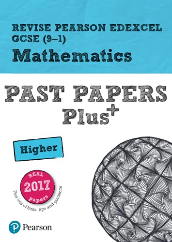 GCSE Maths Higher past papers book cover with abstract design.