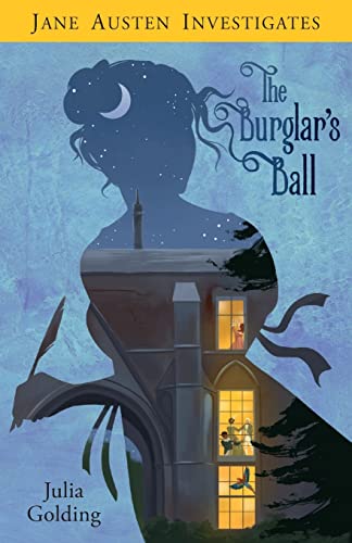 Book cover with silhouette of a woman, a house, and a crescent moon.
