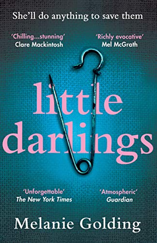 Book cover for “Little Darlings” featuring a large safety pin.