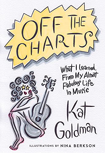 Book cover with hand-drawn lettering, musical notes, and a guitar illustration.