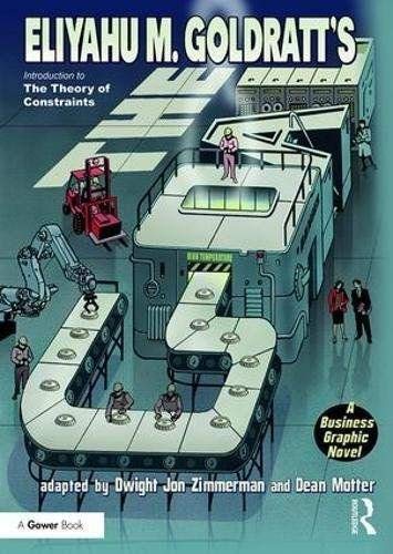 Book cover: factory illustration with people, titled “The Goal: A Business Graphic Novel”.