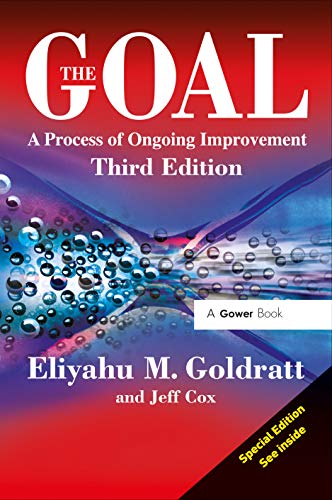 Book cover of The Goal by Eliyahu M. Goldratt with abstract blue bubble graphics.