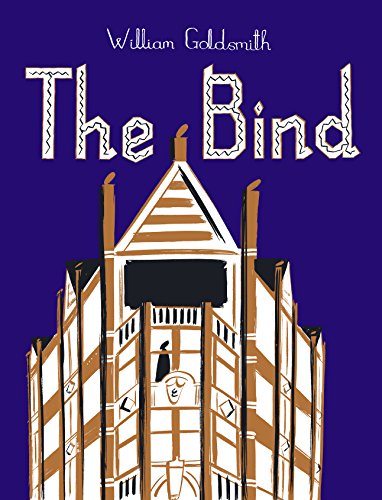 Book cover: "The Bind" with illustration of a tall, striped building.
