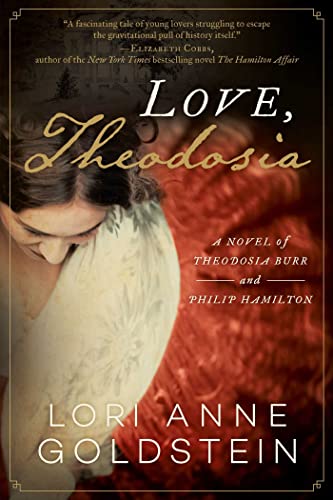 Book cover featuring a woman in historical clothing and title “Love, Theodosia.”
