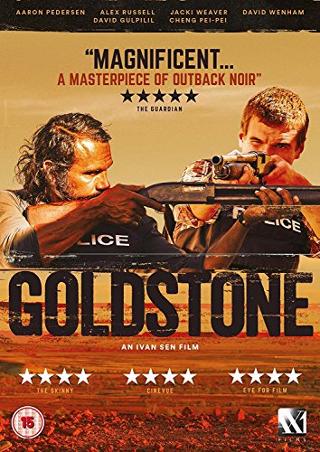 Goldstone DVD cover featuring two men aiming rifles in a desert landscape.