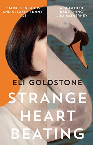 Book cover: woman’s profile and swan against a split orange and white background.
