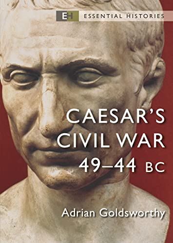 Book cover featuring a marble bust of Julius Caesar against a dark red background.